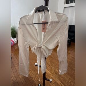 White cropped top. Size medium.